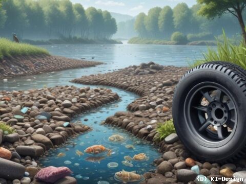 Mikroplastik aus Reifenabrieb im Rhein: Auswirkungen auf die Flussökologie**