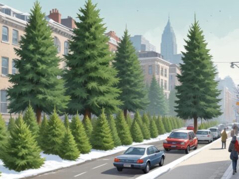 Nadelbäume im Spannungsfeld zwischen Festlichkeit und urbaner Realität**