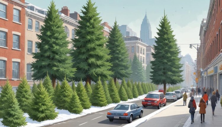 Nadelbäume im Spannungsfeld zwischen Festlichkeit und urbaner Realität**