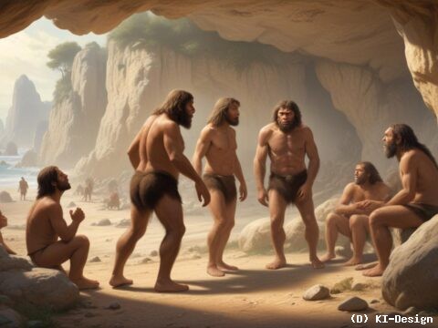 Simulationen verdeutlichen den Kontakt zwischen Neandertalern und modernen Menschen in Europa** Simulationen verdeutlichen den Kontakt zwischen Neandertalern und modernen Menschen in Europa**