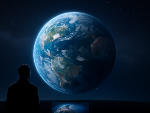 „Die Erde aus dem All: neues Lehrformat vermittelt globale Perspektiven und fördert Umweltbewusstsein.“