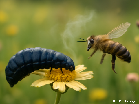 Parasitische Täuschung: Wie Ölkäferlarven den Duft von Blumen nutzen, um Bienen zu manipulieren** Parasitische Täuschung: Wie Ölkäferlarven den Duft von Blumen nutzen, um Bienen zu manipulieren**