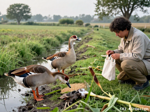 Die Nilgans in Deutschland: Einblicke in Ernährung und Parasitenbefall**